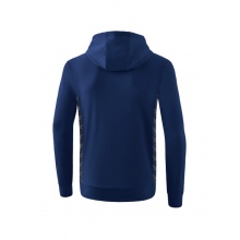 Erima Kapuzenpullover Essential Team Kapuzensweat (weiche Baumwolle, Rippbündchen) navyblau/grau Herren